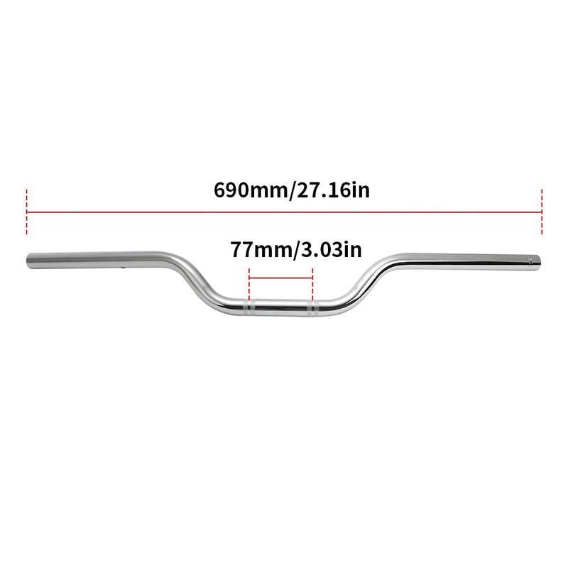 Alpha Rider 7/8" 22mm Drag Style Bar Handlebar For Honda Kawasaki Suzuki Yamaha Ducati APRILLA BUELL - Image 3